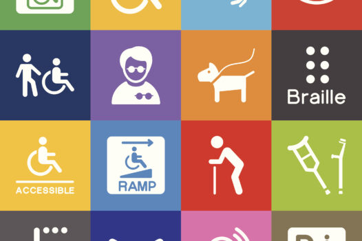 Disability Icons in various colors