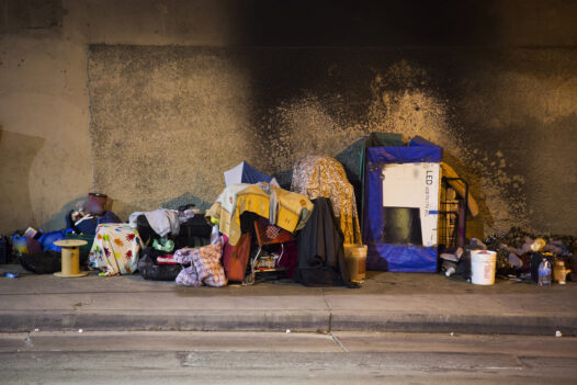 A Los Angeles Homeless encampment.