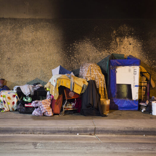 A Los Angeles Homeless encampment.