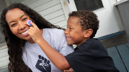 Mother Child Voting sticker