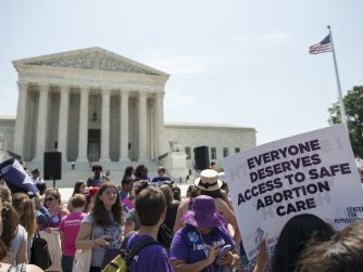 Pro-choice supporters at U.S. Supreme Court