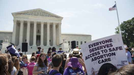 Pro-choice supporters at U.S. Supreme Court