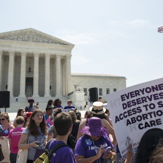 Pro-choice supporters at U.S. Supreme Court