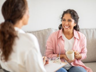 Female clinician working with a female client.